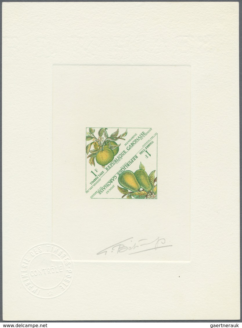 Thematik: Flora-Obst + Früchte / Flora-fruits: 1962, Gabon. Set Of 6 Multicolored Epreuves D'artiste - Fruits