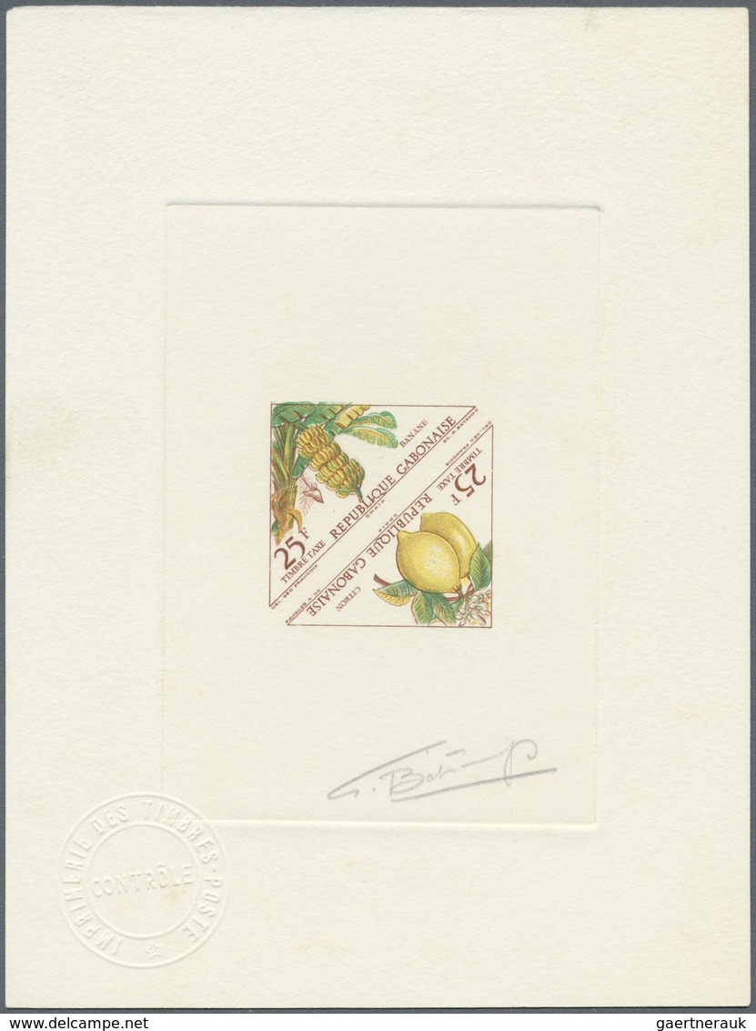 Thematik: Flora-Obst + Früchte / Flora-fruits: 1962, Gabon. Set Of 6 Multicolored Epreuves D'artiste - Fruits