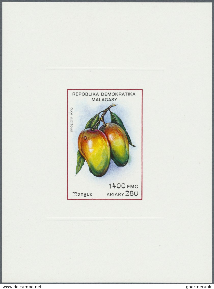 (*) Thematik: Flora-Obst + Früchte / Flora-fruits: 1992, MADAGASKAR: Früchte Kompletter Satz Mit Sieben - Obst & Früchte
