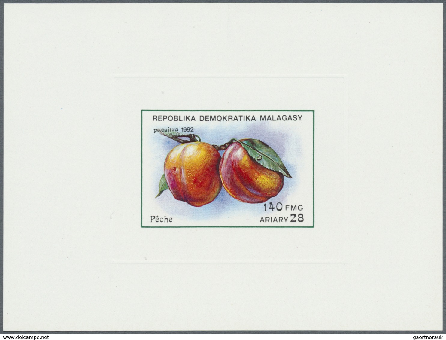 (*) Thematik: Flora-Obst + Früchte / Flora-fruits: 1992, MADAGASKAR: Früchte Kompletter Satz Mit Sieben - Obst & Früchte