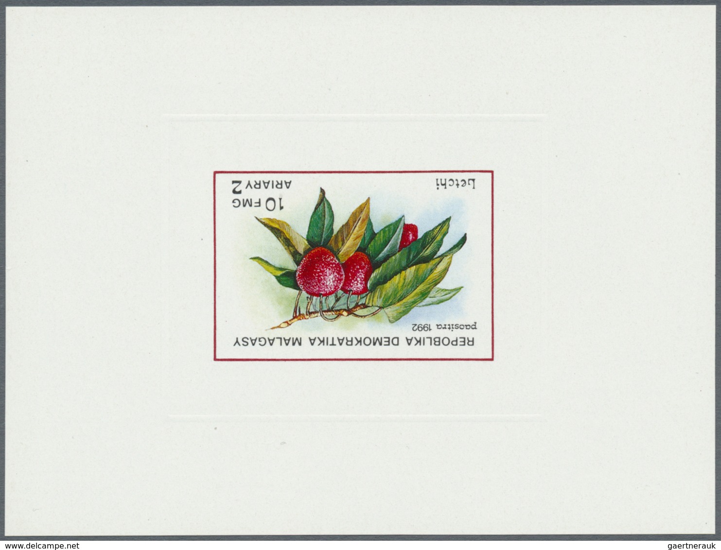 (*) Thematik: Flora-Obst + Früchte / flora-fruits: 1992, MADAGASKAR: Früchte kompletter Satz mit sieben