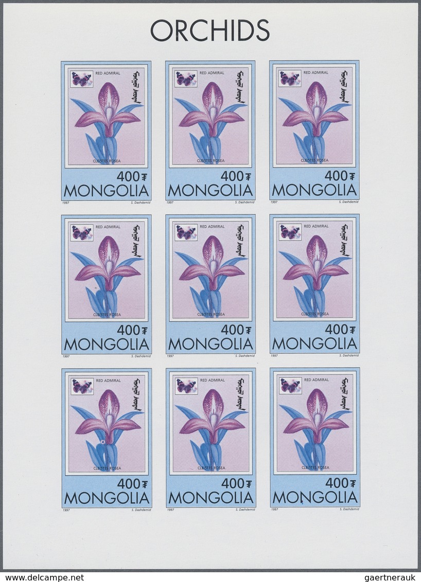 ** Thematik: Flora-Orchideen / Flora-orchids: 1997, MONGOLIA: Orchids 'Cleistes Rosea' 400t. Sheetlet O - Orchidées