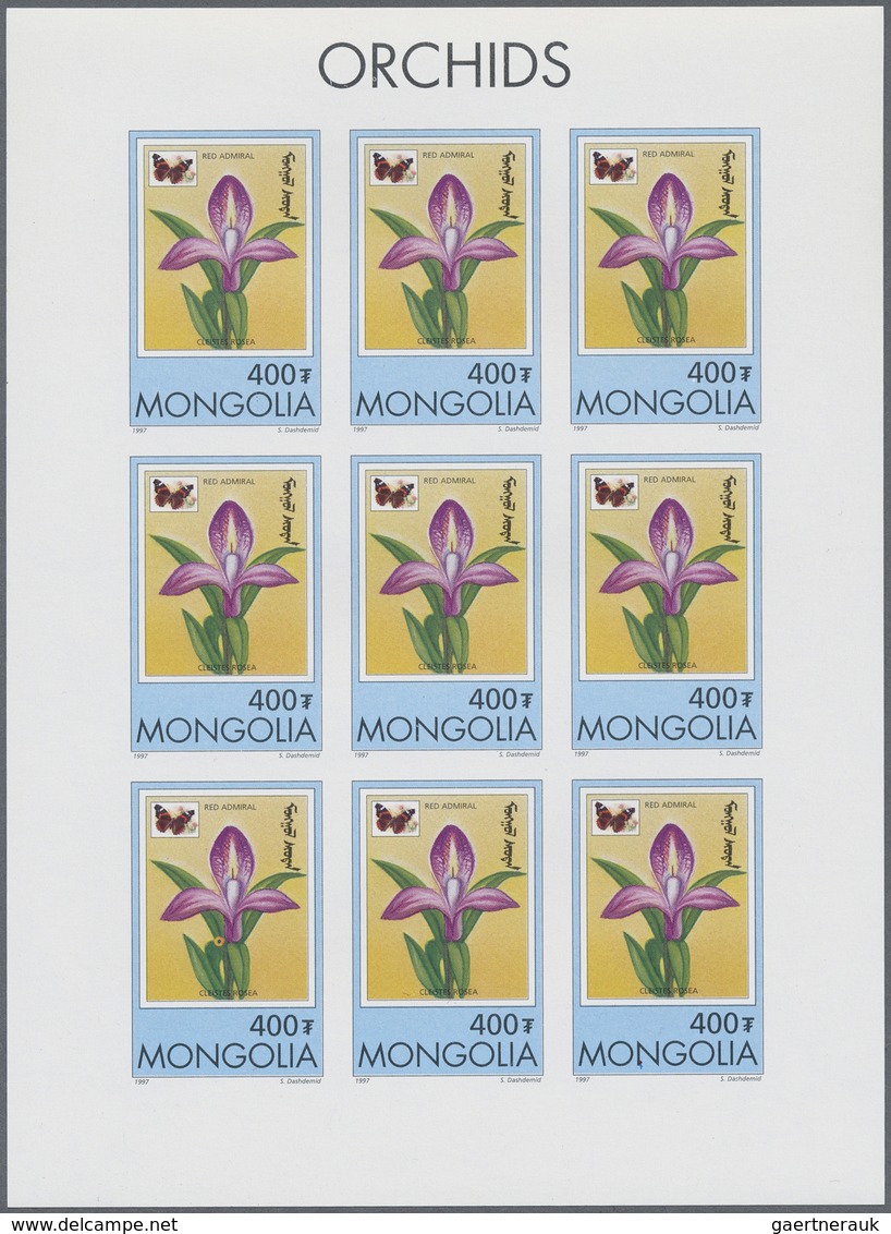 ** Thematik: Flora-Orchideen / flora-orchids: 1997, MONGOLIA: Orchids 'Cleistes rosea' 400t. sheetlet o