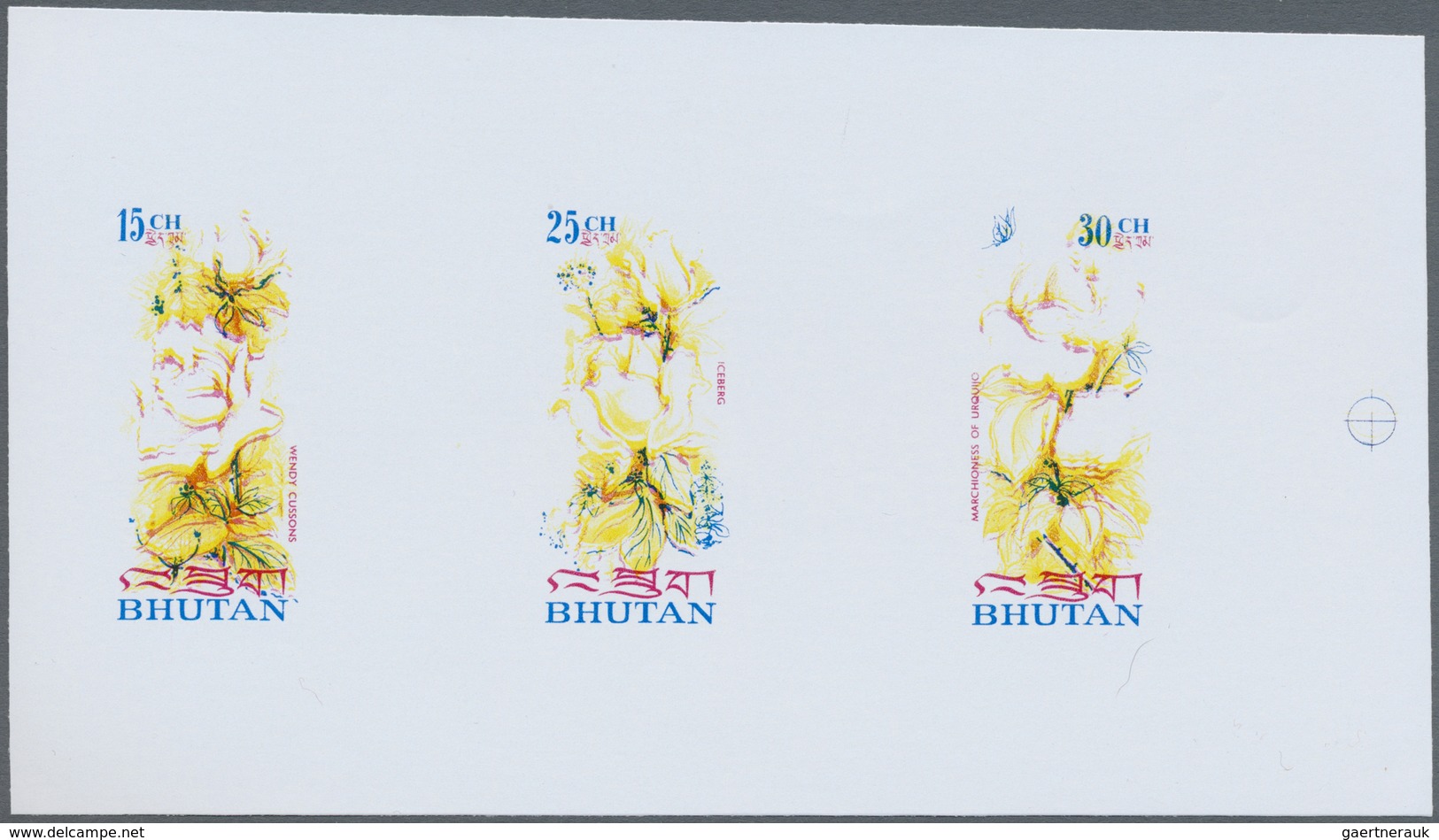 ** Thematik: Flora-Rosen / Flora-roses: 1973, BHUTAN: Roses Complete Set Of Six In Two Different Imperf - Rozen