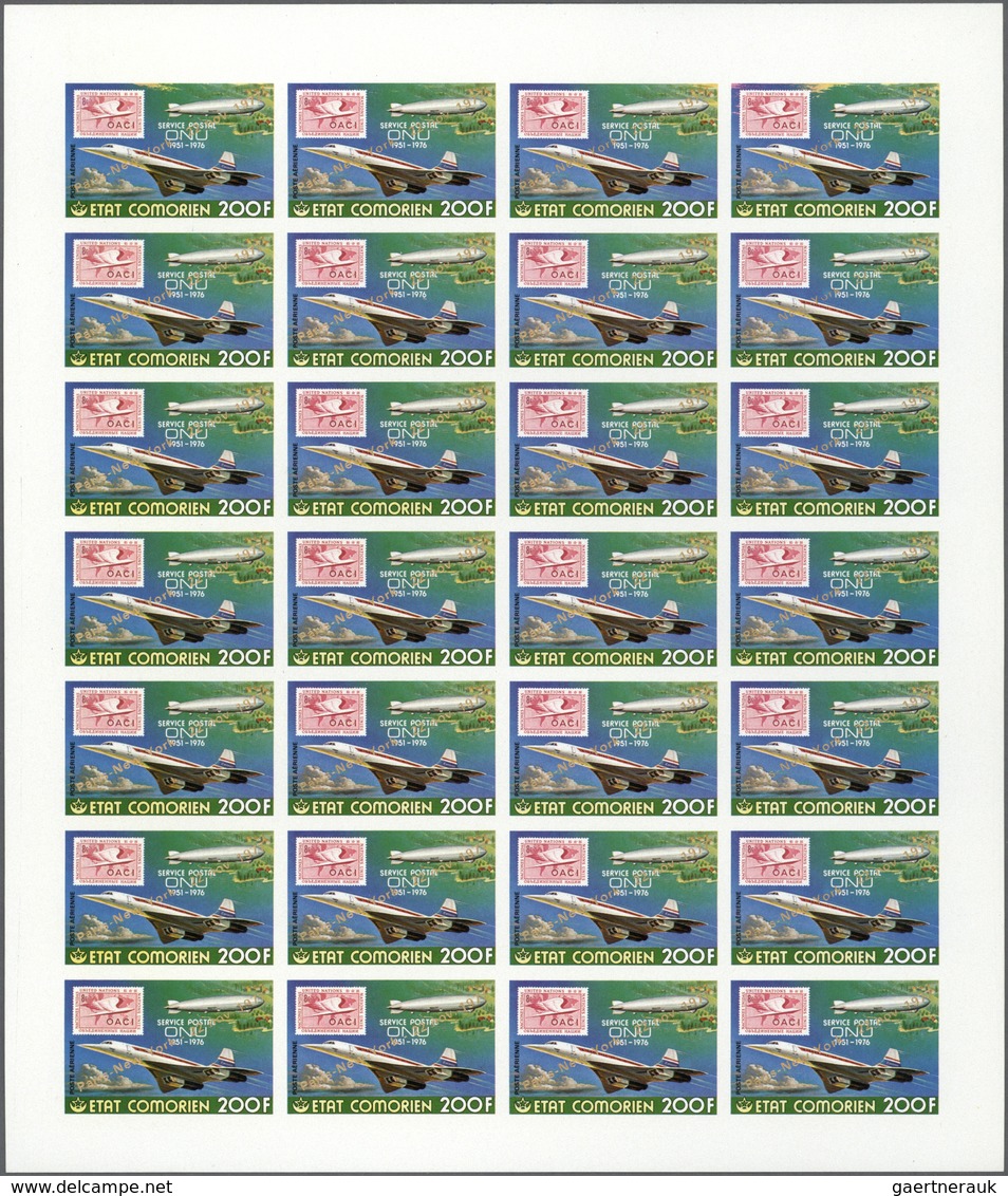 ** Thematik: Flugzeuge, Luftfahrt / Airoplanes, Aviation: 1977, Comoro Islands. Complete Imperforate Sh - Vliegtuigen