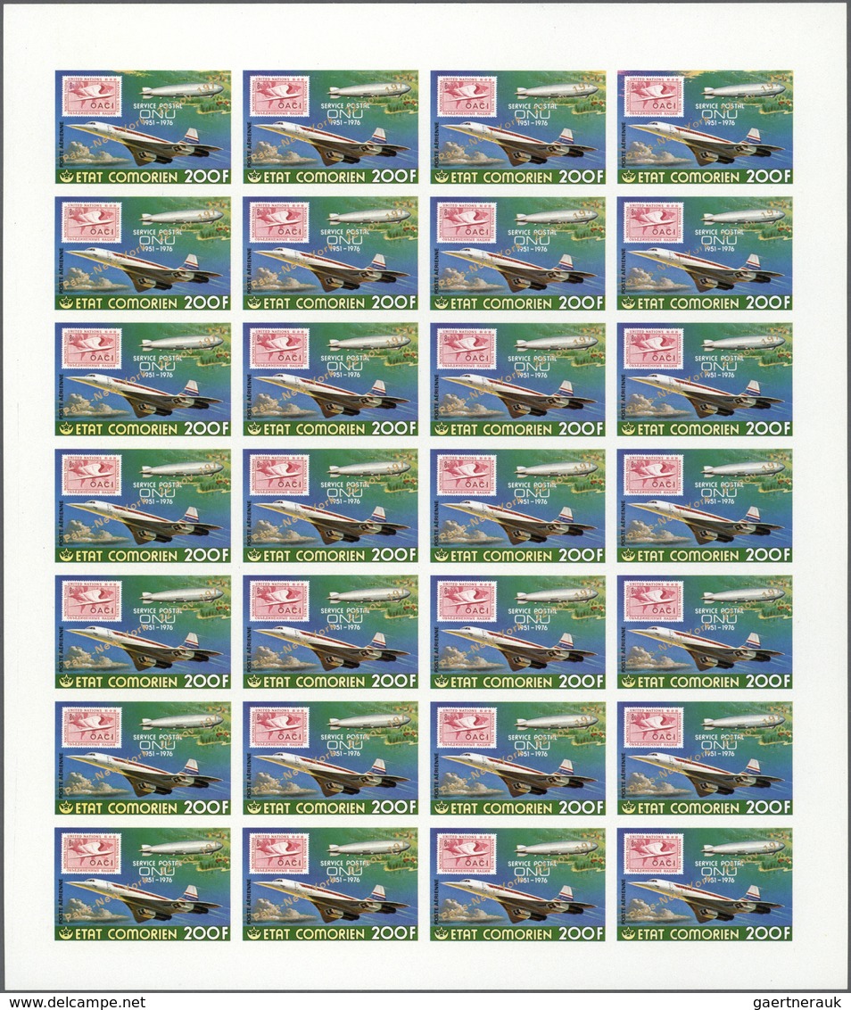 ** Thematik: Flugzeuge, Luftfahrt / Airoplanes, Aviation: 1977, Comoro Islands. Complete Imperforate Sh - Avions
