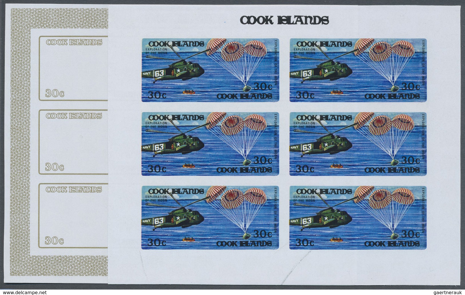 ** Thematik: Flugzeuge-Hubschrauber / Airplanes-helicopter: 1972, COOK ISLANDS: Apollo Flights 30c. Sta - Avions