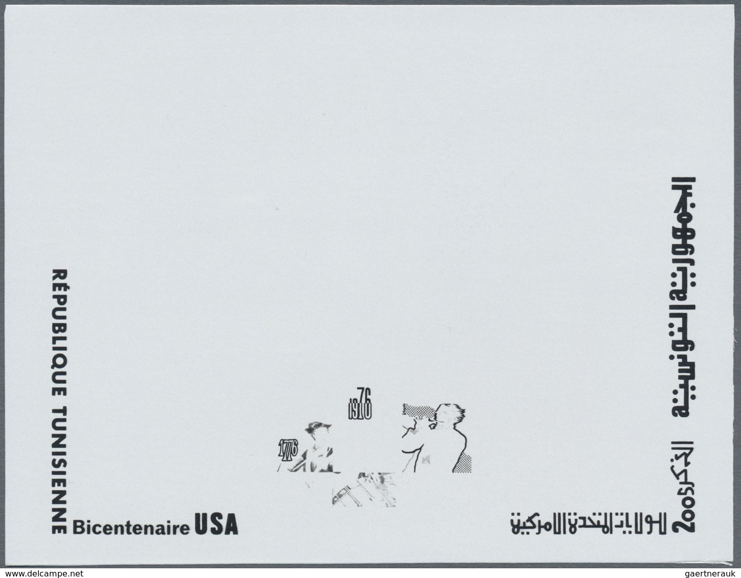 ** Thematik: Geschichte, Kultur / History, Culture: 1976, TUNESIEN: Bicentenary Of United States Of Ame - Andere & Zonder Classificatie