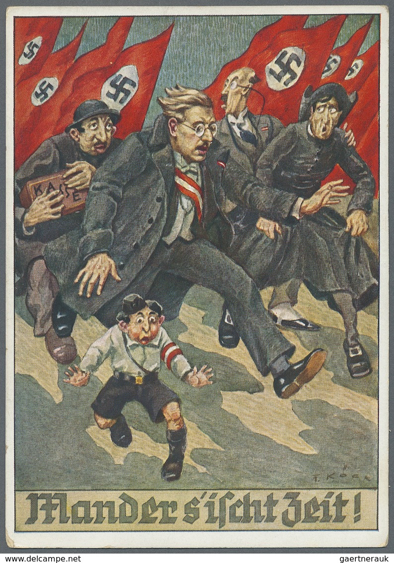 Thematik: Judaika / Judaism: 1940 (1.9.), Österreich, Propagandakarte Befreite Ostmark 'Mander S'isc - Non Classés