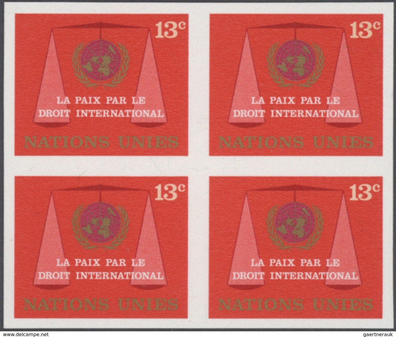 ** Thematik: Justiz / Justice: 1969, UN New York. Imperforate Block Of 4 + Progressive Proof (4 Phases) - Politie En Rijkswacht