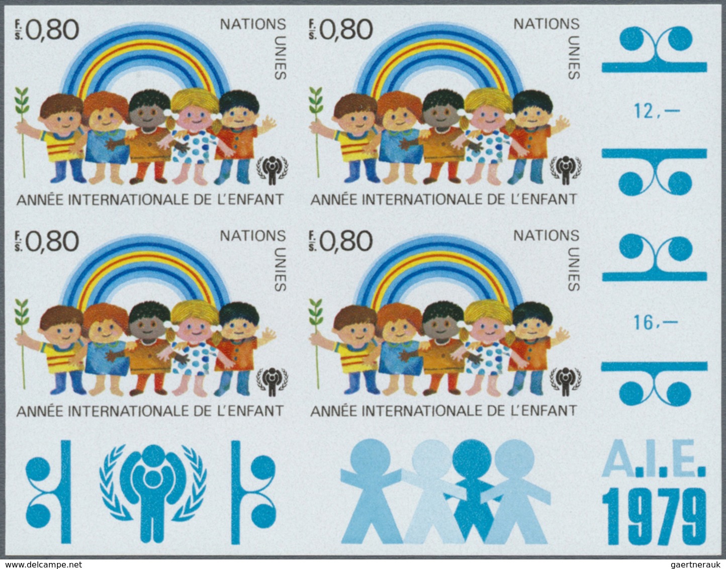 ** Thematik: Kinder / Children: 1979, UNO GENF: International Year Of The Child Set Of Two Values In IM - Autres & Non Classés