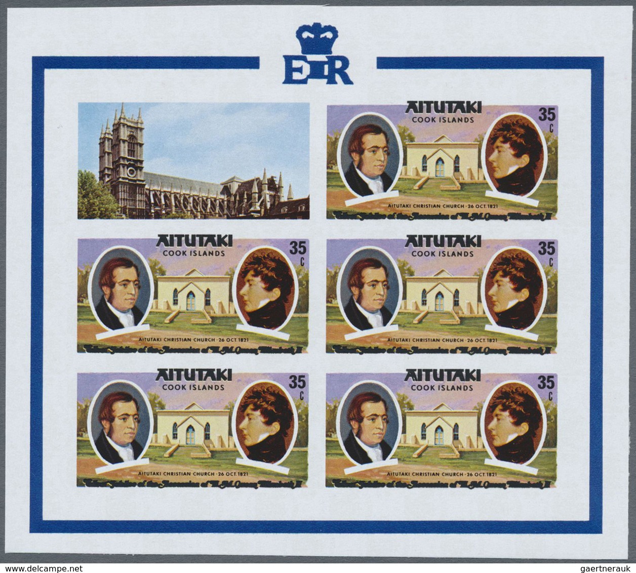 ** Thematik: Königtum, Adel / Royalty, Nobility: 1977, AITUTAKI: Silver Jubilee Of Coronation Of QEII C - Familles Royales