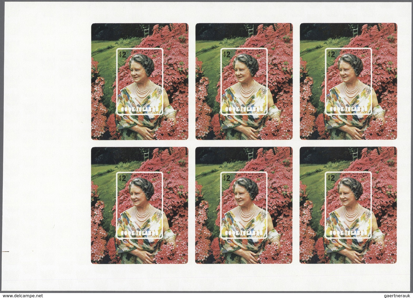 ** Thematik: Königtum, Adel / Royalty, Nobility: 1980, COOK ISLANDS: 80th Birthday Of Queen Mum $2 Mini - Familles Royales