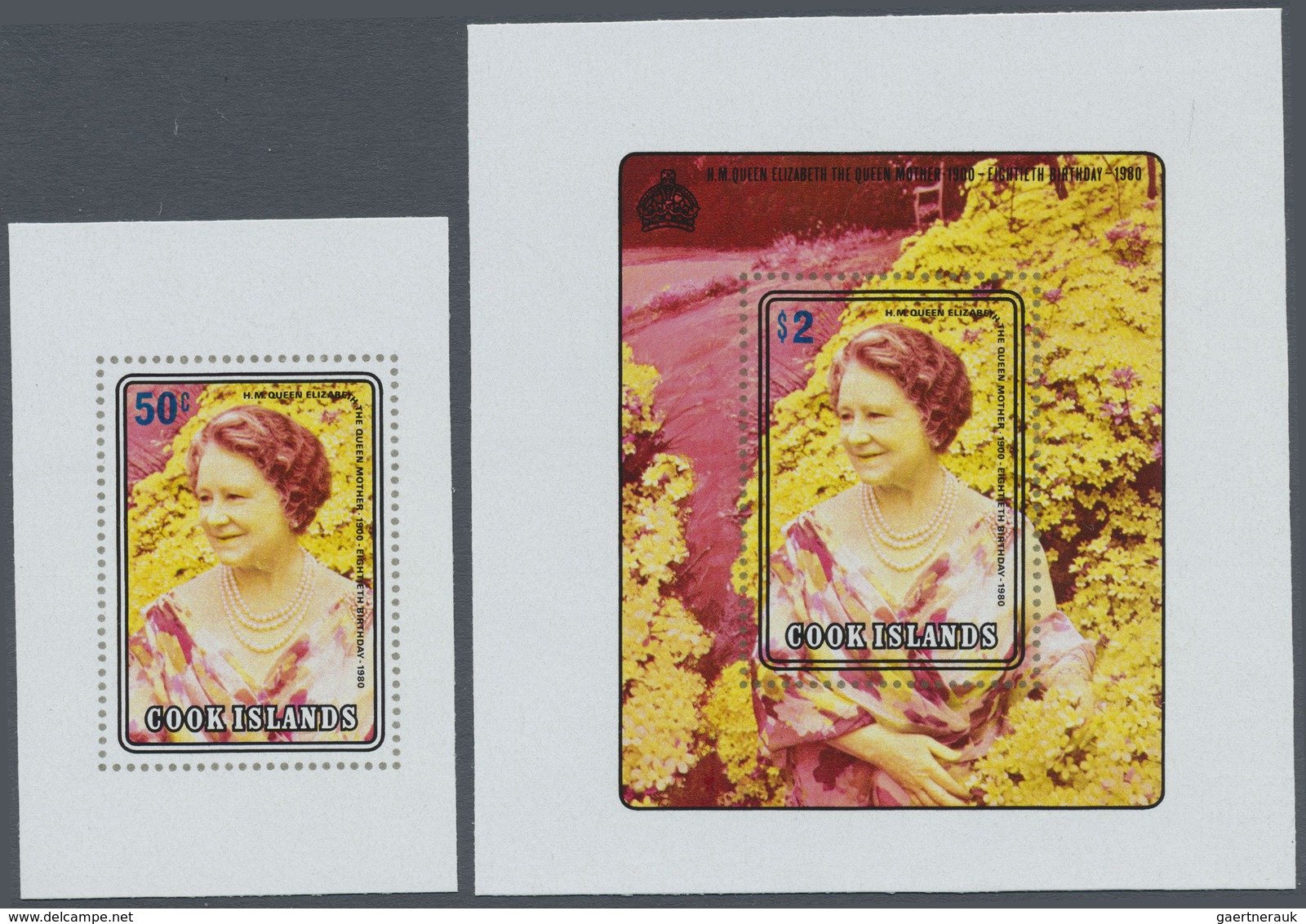 ** Thematik: Königtum, Adel / Royalty, Nobility: 1980, COOK ISLANDS: 80th Birthday Of Queen Mum 50c. St - Königshäuser, Adel