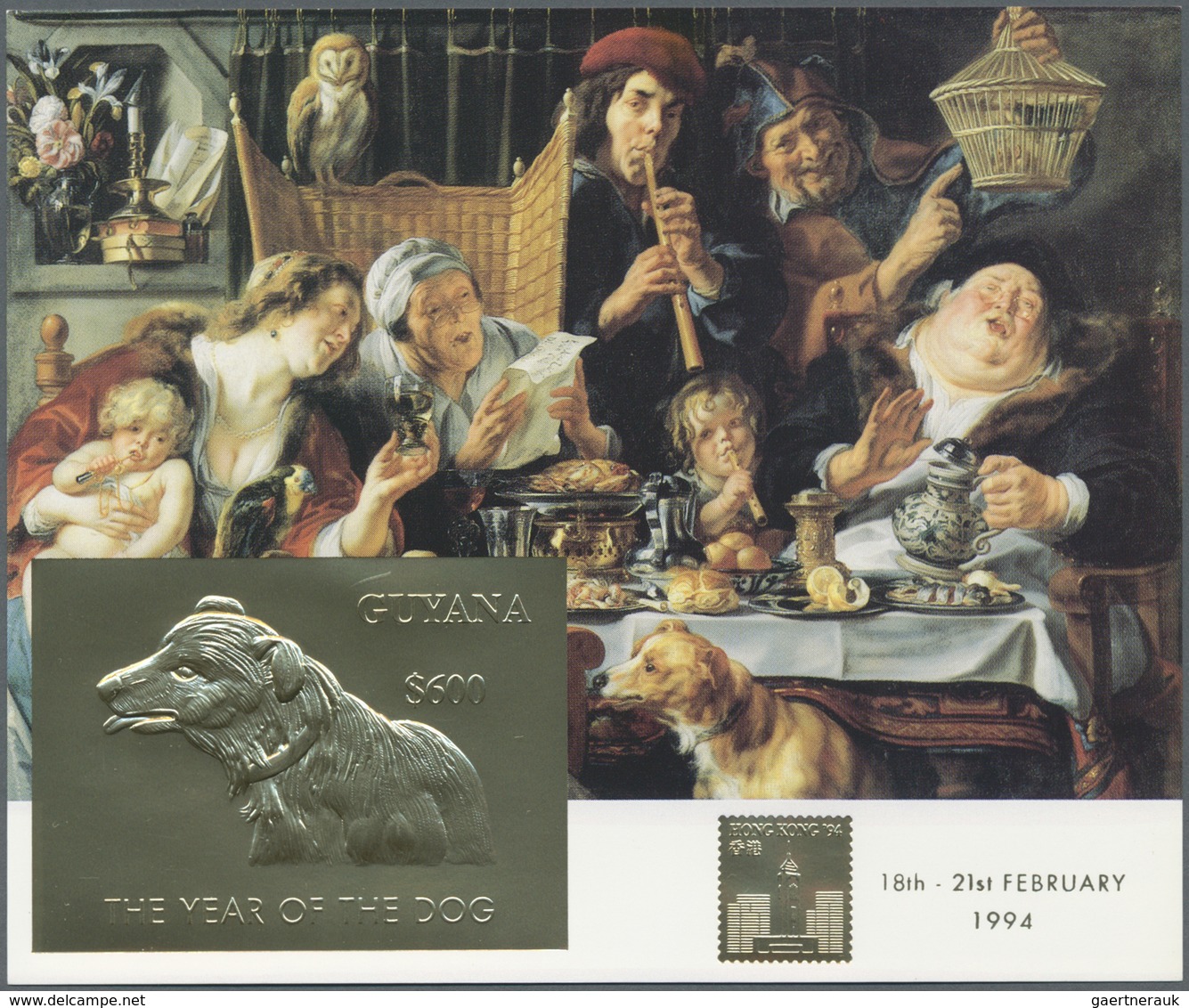 ** Thematik: Malerei, Maler / Painting, Painters: 1994, International Stamp Exhibition Hongkong '94 GOL - Autres & Non Classés