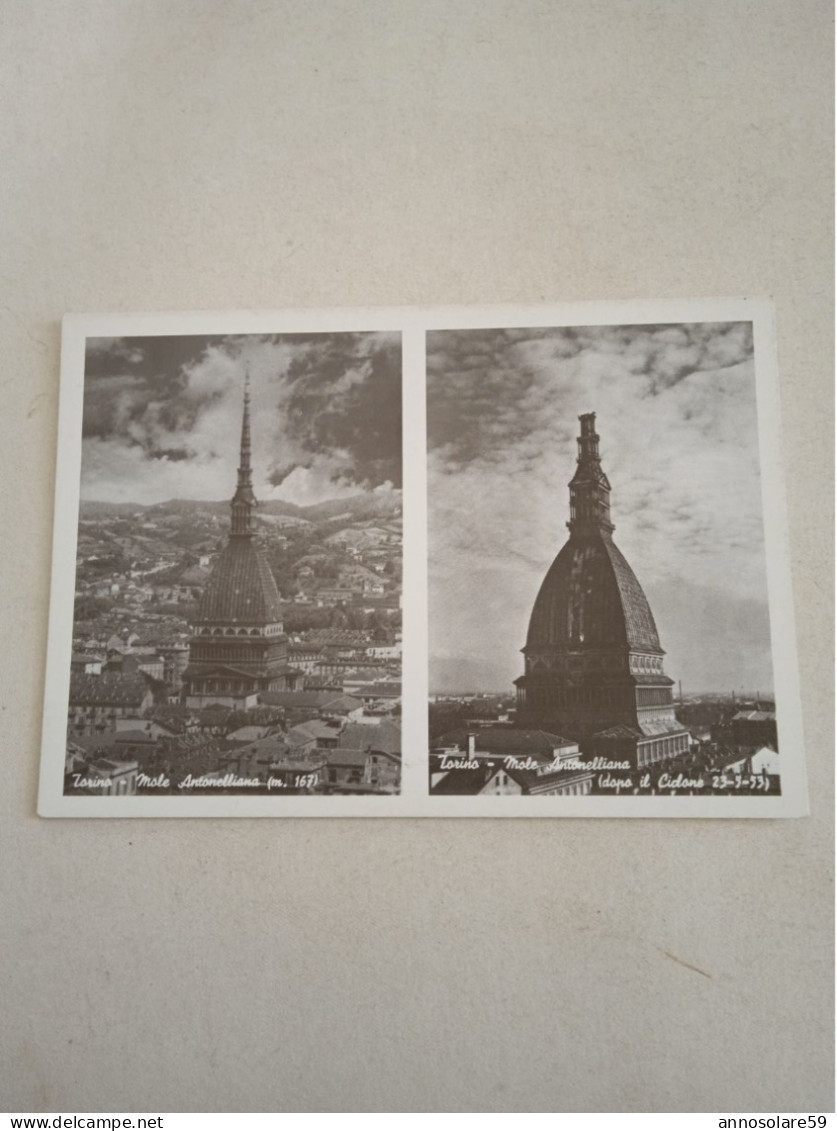 CARTOLINE, TORINO- LA MOLE ANTONELLIANA PRIMA E DOPO IL CICLONE 23-5-53 - NON VIAGGIATA - F/G - B/N - LEGGI - Mole Antonelliana