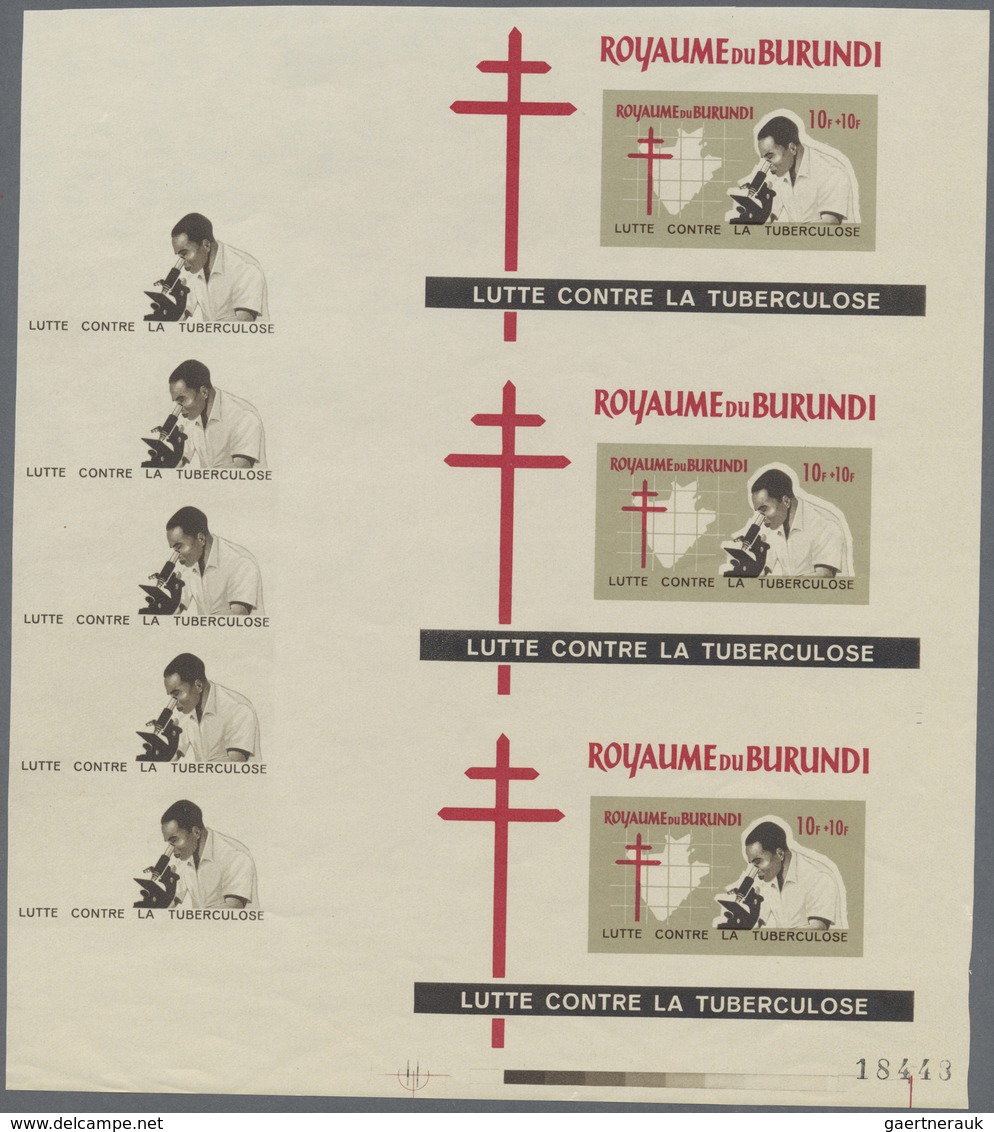 ** Thematik: Medizin, Gesundheit / Medicine, Health: 1965, BURUNDI: Anti Tuberculosis Issue (doctor Wit - Geneeskunde