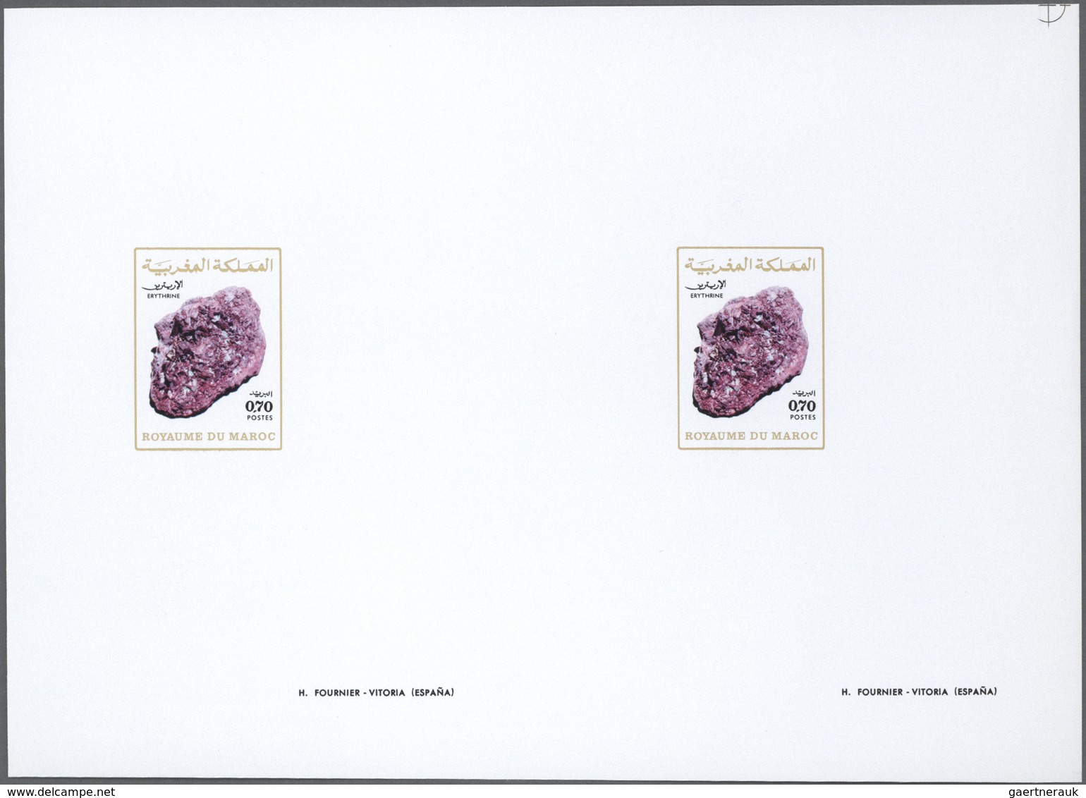 ** Thematik: Mineralien / Minerals: 1974, MAROKKO: Minerals 0.25dh. Vanadinit And 0.70dh. Erythrin Each - Minéraux