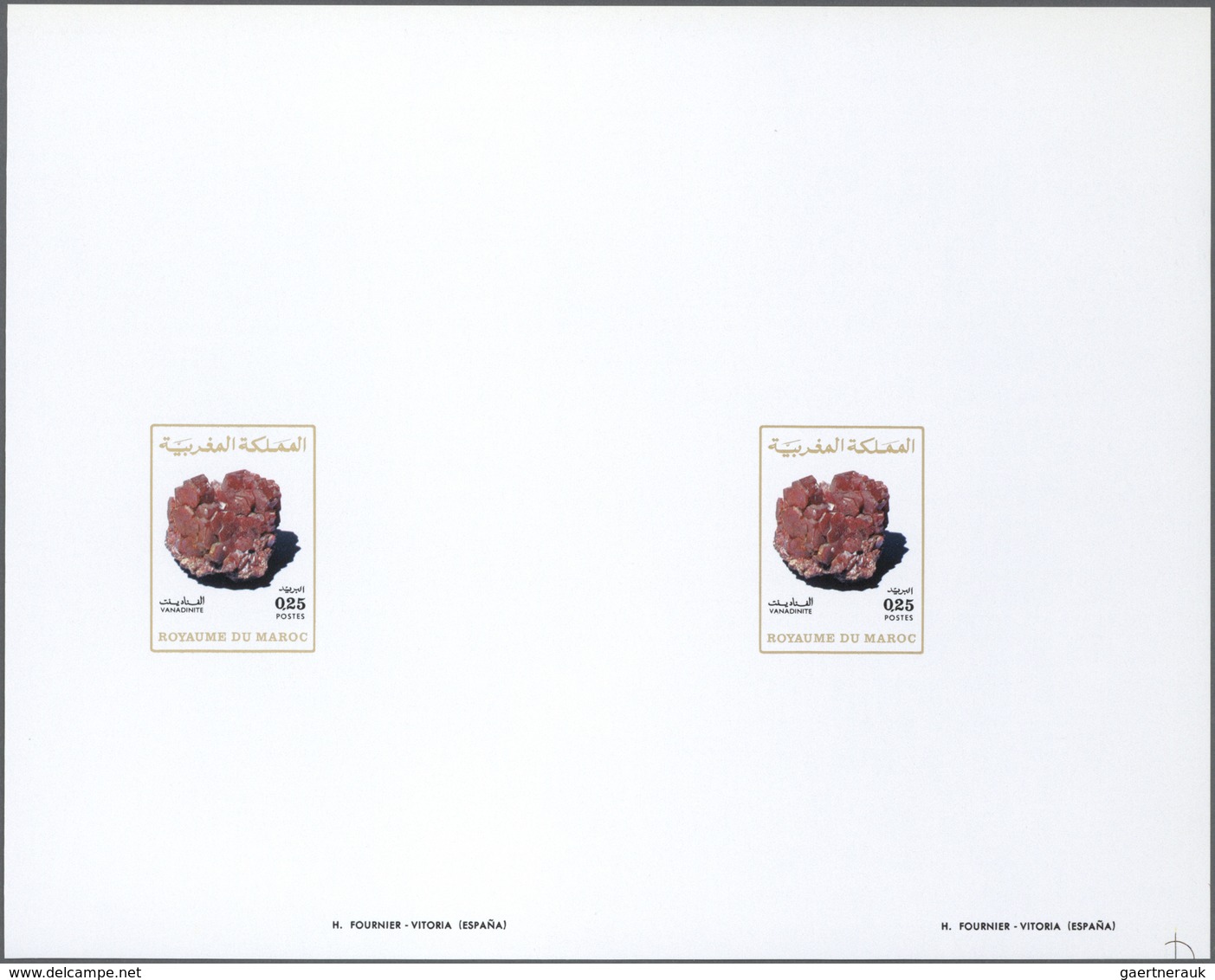 ** Thematik: Mineralien / Minerals: 1974, MAROKKO: Minerals 0.25dh. Vanadinit And 0.70dh. Erythrin Each - Minéraux