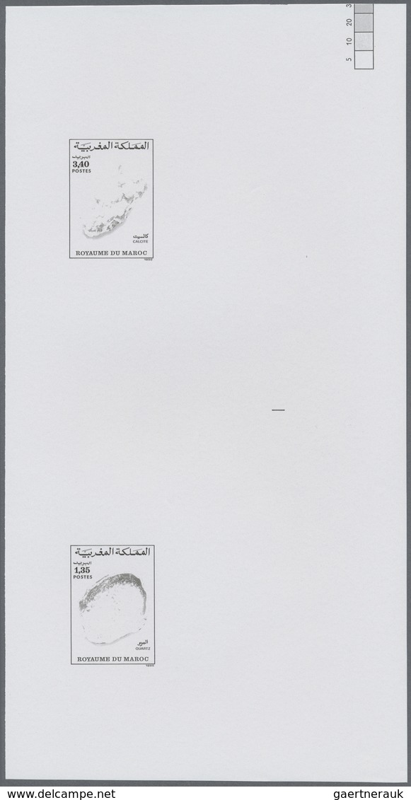 ** Thematik: Mineralien / Minerals: 1992, MAROKKO: Minerals 1.35dh. Quartz And 3.40dh. Calcit In Six Di - Minéraux