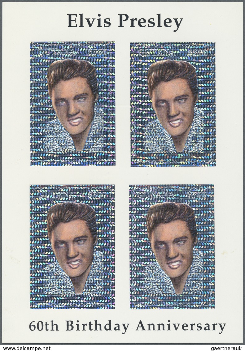 ** Thematik: Musik / Music: 1994, 60th Birthday Of ELVIS PRESLEY With GOLD, SILVER And HOLOGRAM Stamps - Muziek