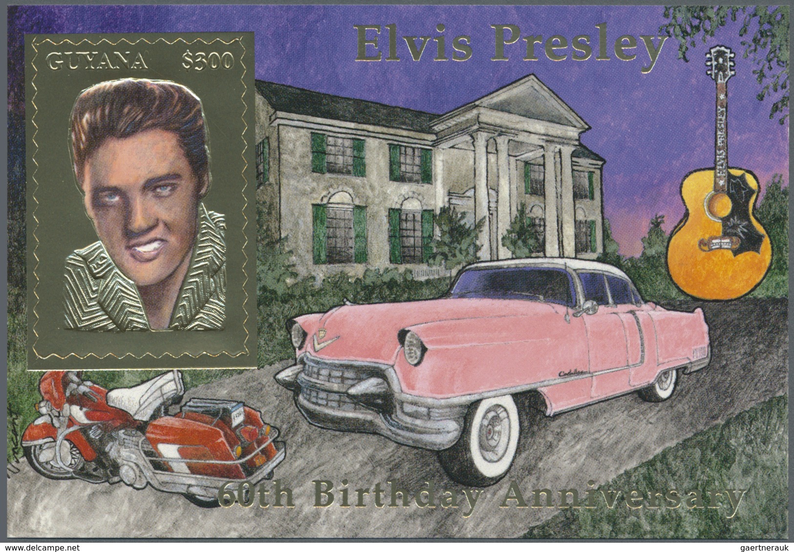 ** Thematik: Musik / music: 1994, 60th birthday of ELVIS PRESLEY with GOLD, SILVER and HOLOGRAM stamps