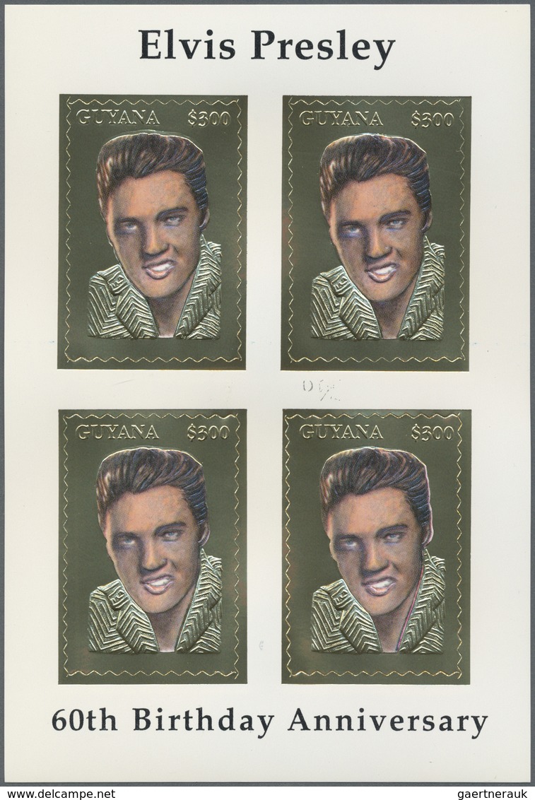 ** Thematik: Musik / music: 1994, 60th birthday of ELVIS PRESLEY with GOLD, SILVER and HOLOGRAM stamps