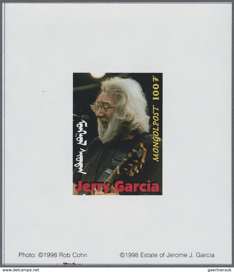 ** Thematik: Musik / music: 1998, MONGOLIA: Jerry Garcia (rock music) complete set of 11 different spec