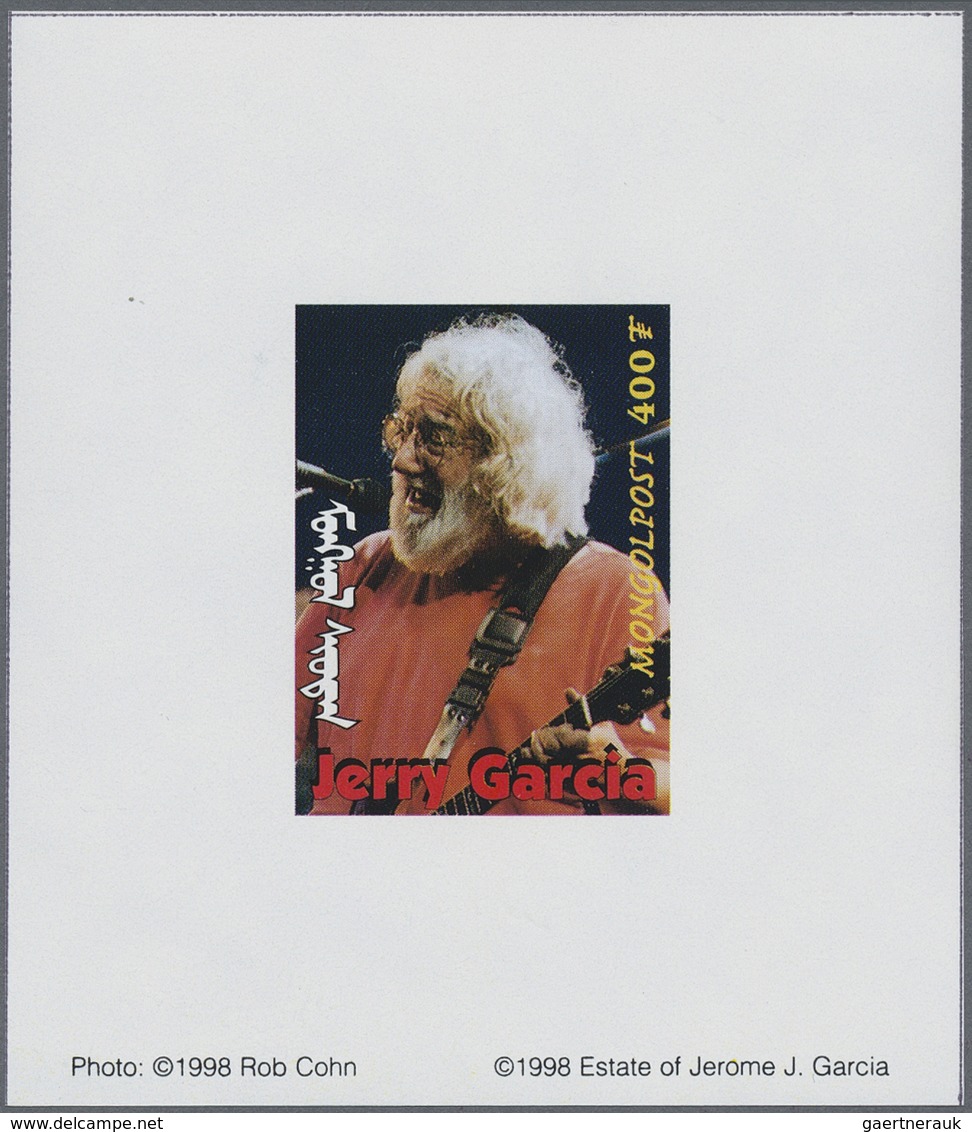 ** Thematik: Musik / music: 1998, MONGOLIA: Jerry Garcia (rock music) complete set of 11 different spec