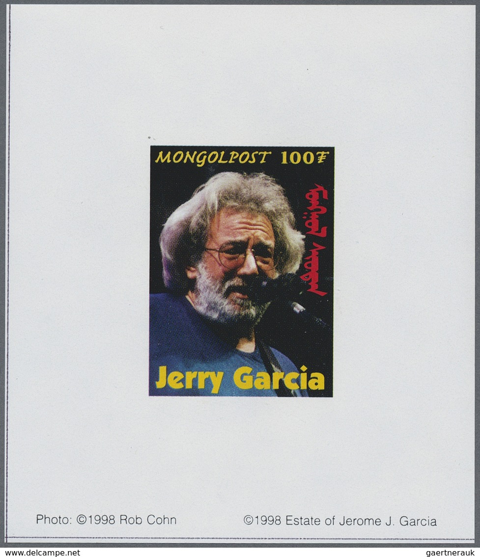 ** Thematik: Musik / music: 1998, MONGOLIA: Jerry Garcia (rock music) complete set of 11 different spec