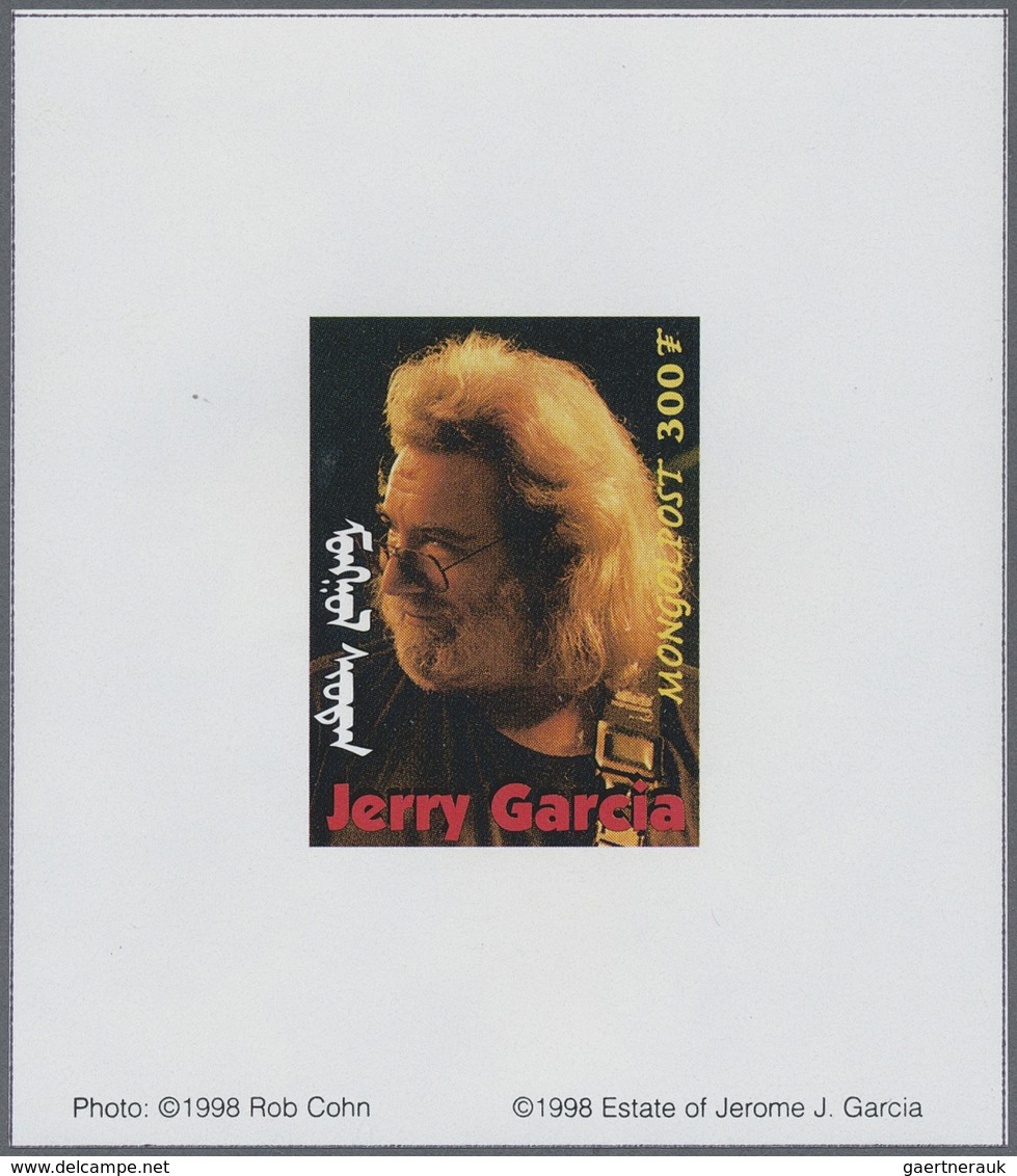 ** Thematik: Musik / music: 1998, MONGOLIA: Jerry Garcia (rock music) complete set of 11 different spec