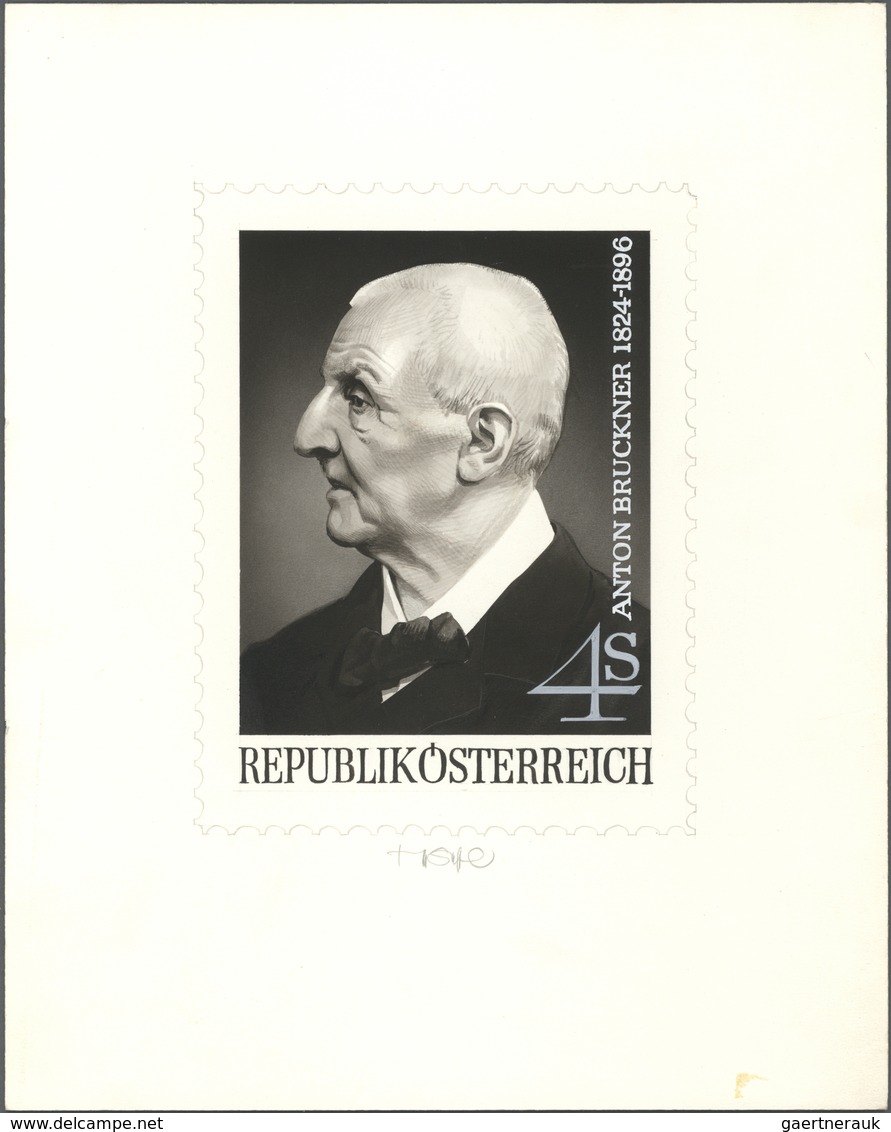 Thematik: Musik-Komponisten / Music-composers: 1974, Austria. Original Artist's Painting By Prof. Ot - Muziek