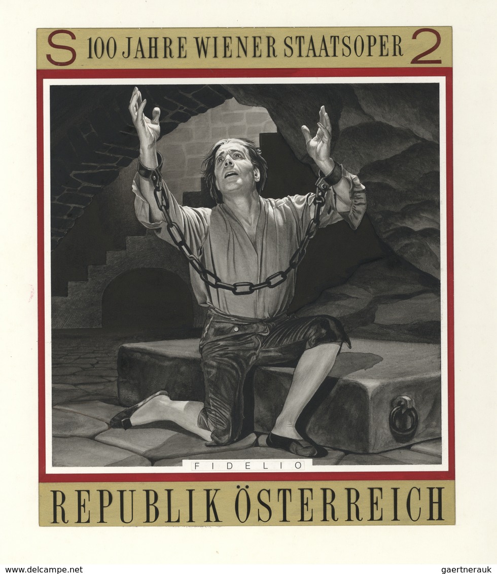 Thematik: Musik-Oper / Music-opera: 1969, Austria. Original Artist's Painting By Prof. Otto Stefferl - Musique