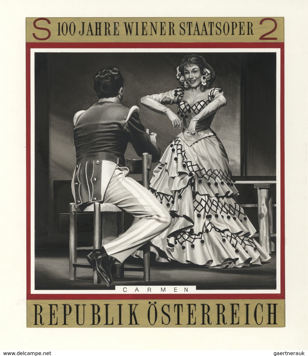 Thematik: Musik-Oper / Music-opera: 1969, Austria. Original Artist's Painting By Prof. Otto Stefferl - Music