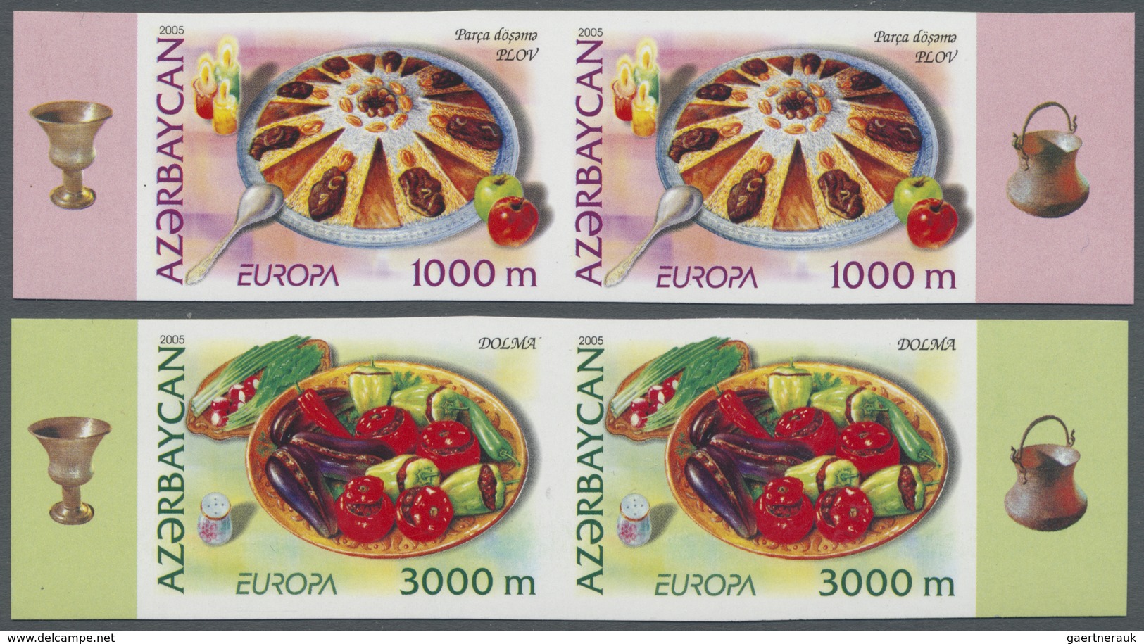 ** Thematik: Nahrung / Food: 2005, Azerbaijan. Complete Europa Set In 2 Imperforate, Horizontal Margin - Levensmiddelen