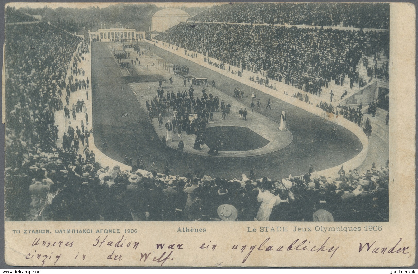 Br Thematik: Olympische Spiele / Olympic Games: 1906, Griechenland Für Athen. Foto-AK "Le Stade. Jeux O - Autres & Non Classés