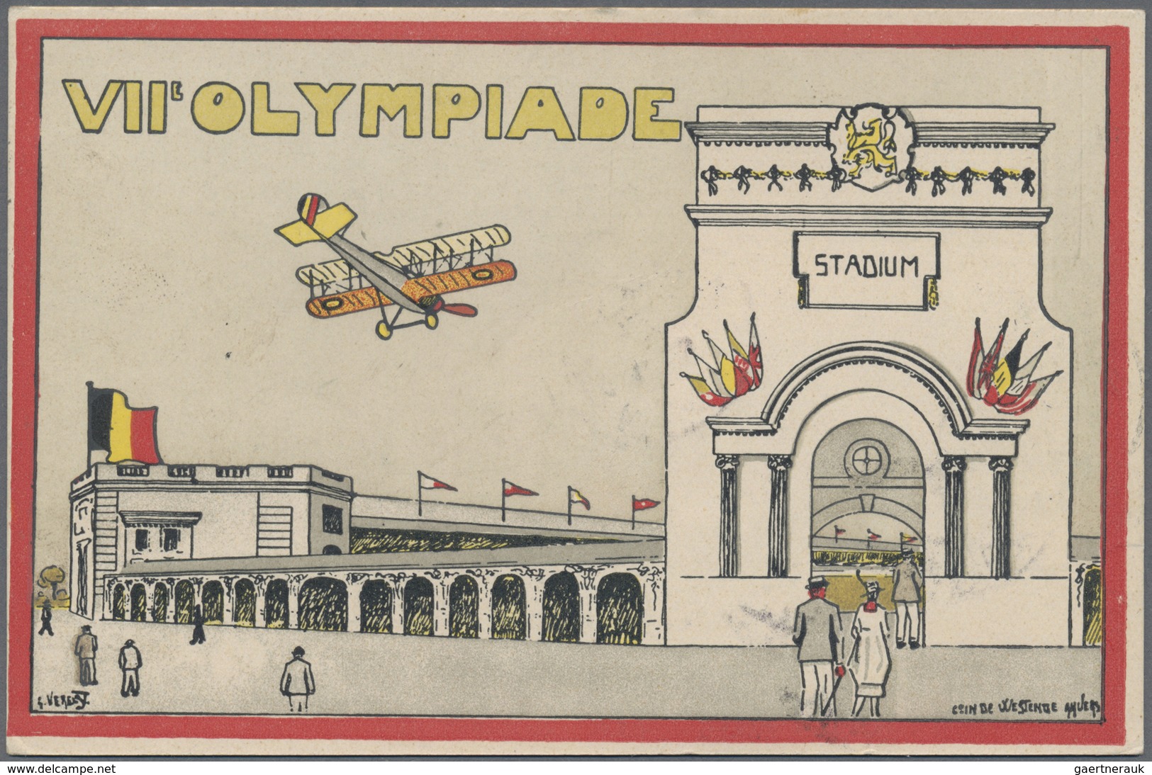 Br Thematik: Olympische Spiele / Olympic Games: 1920, Belgien Für Antwerpen '20. Kpl. Olympiasatz Auf F - Andere & Zonder Classificatie