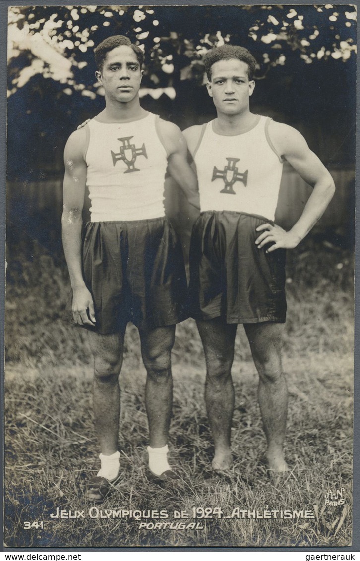 Br Thematik: Olympische Spiele / Olympic Games: 1924, Paris, Sieben Verschiedene Fotokarten "Leichtathl - Autres & Non Classés