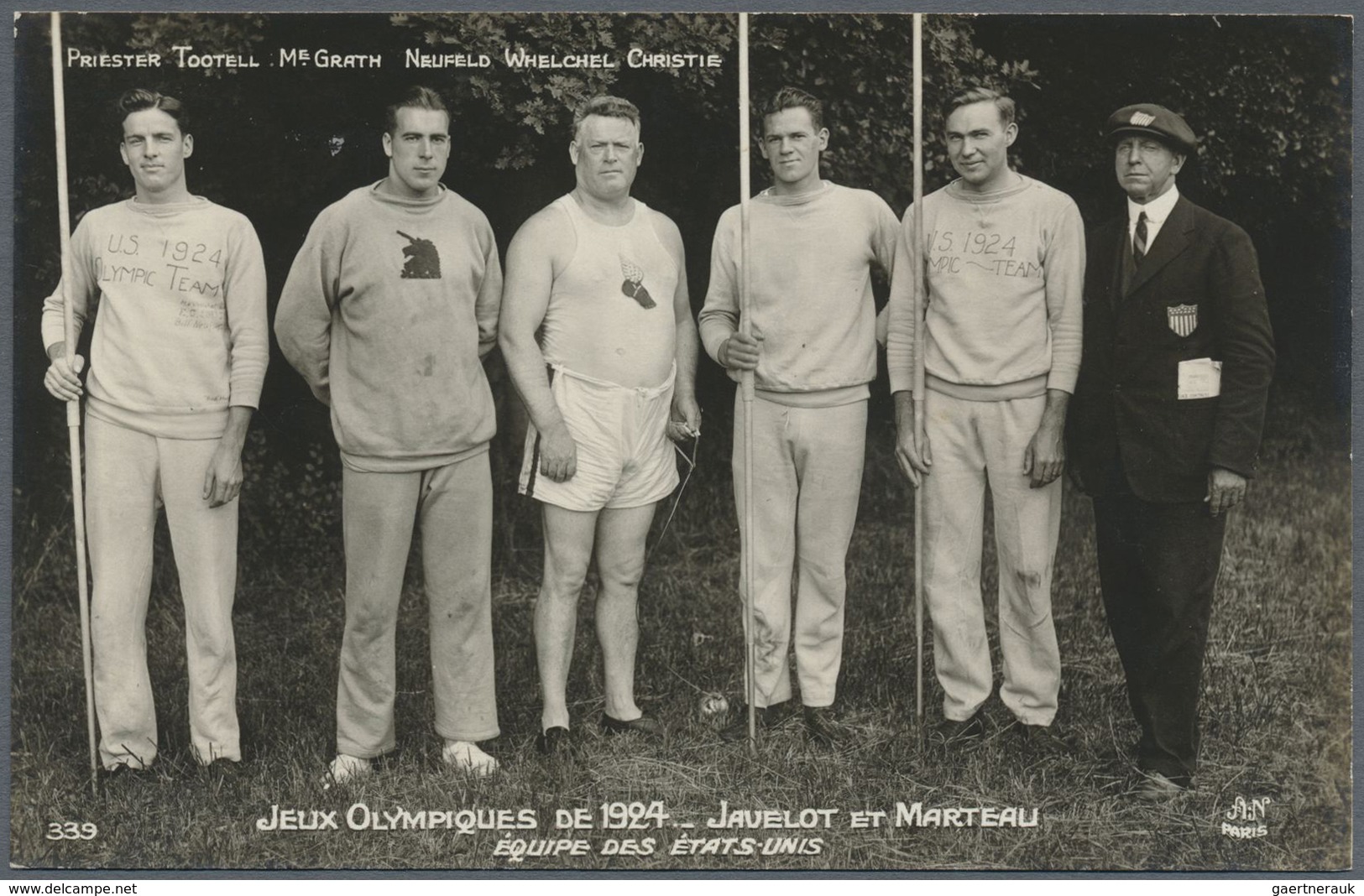 Br Thematik: Olympische Spiele / Olympic Games: 1924, Paris, Sieben Verschiedene Fotokarten "Leichtathl - Autres & Non Classés