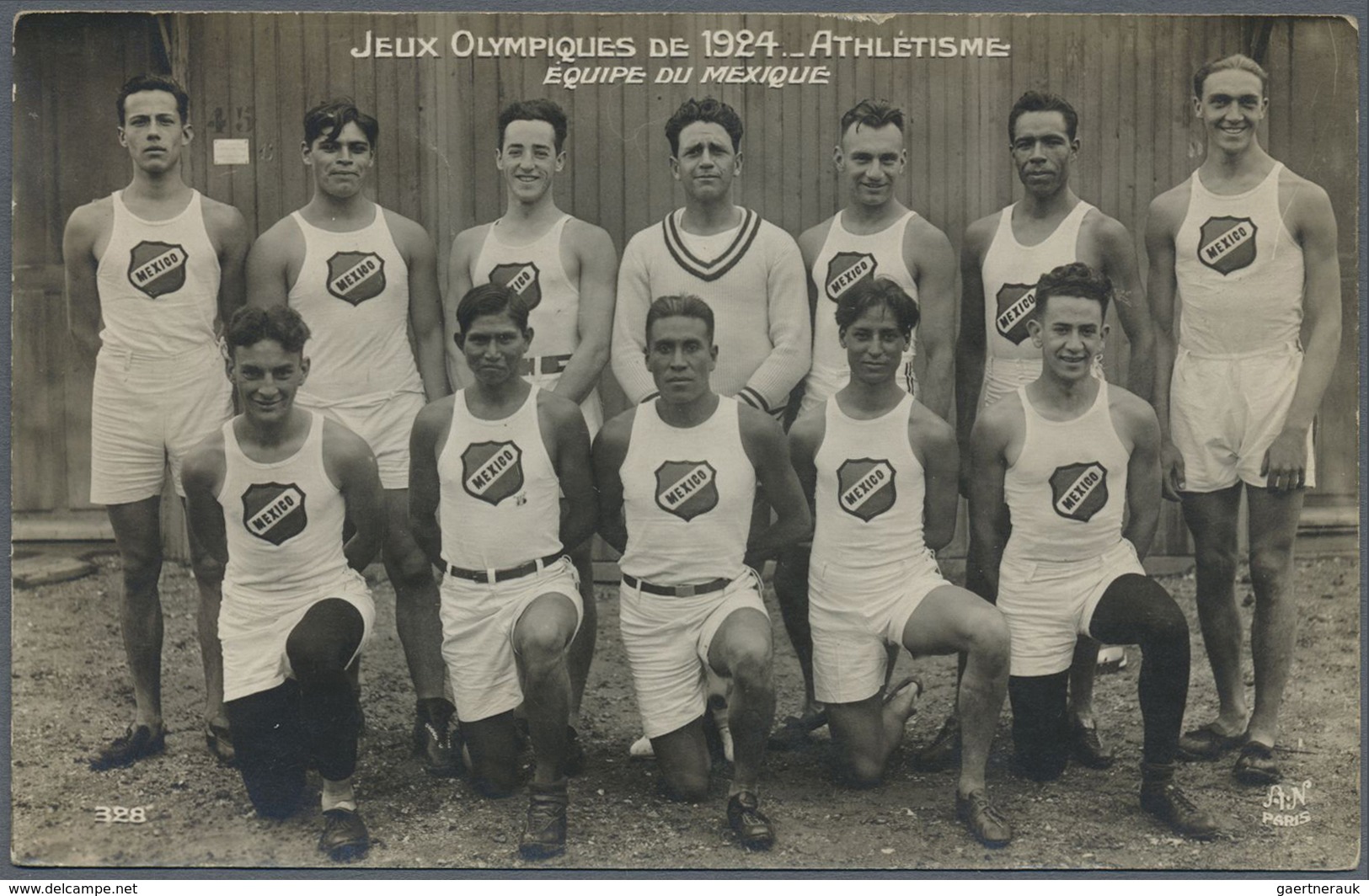 Br Thematik: Olympische Spiele / olympic games: 1924, Paris, sieben verschiedene Fotokarten "Leichtathl