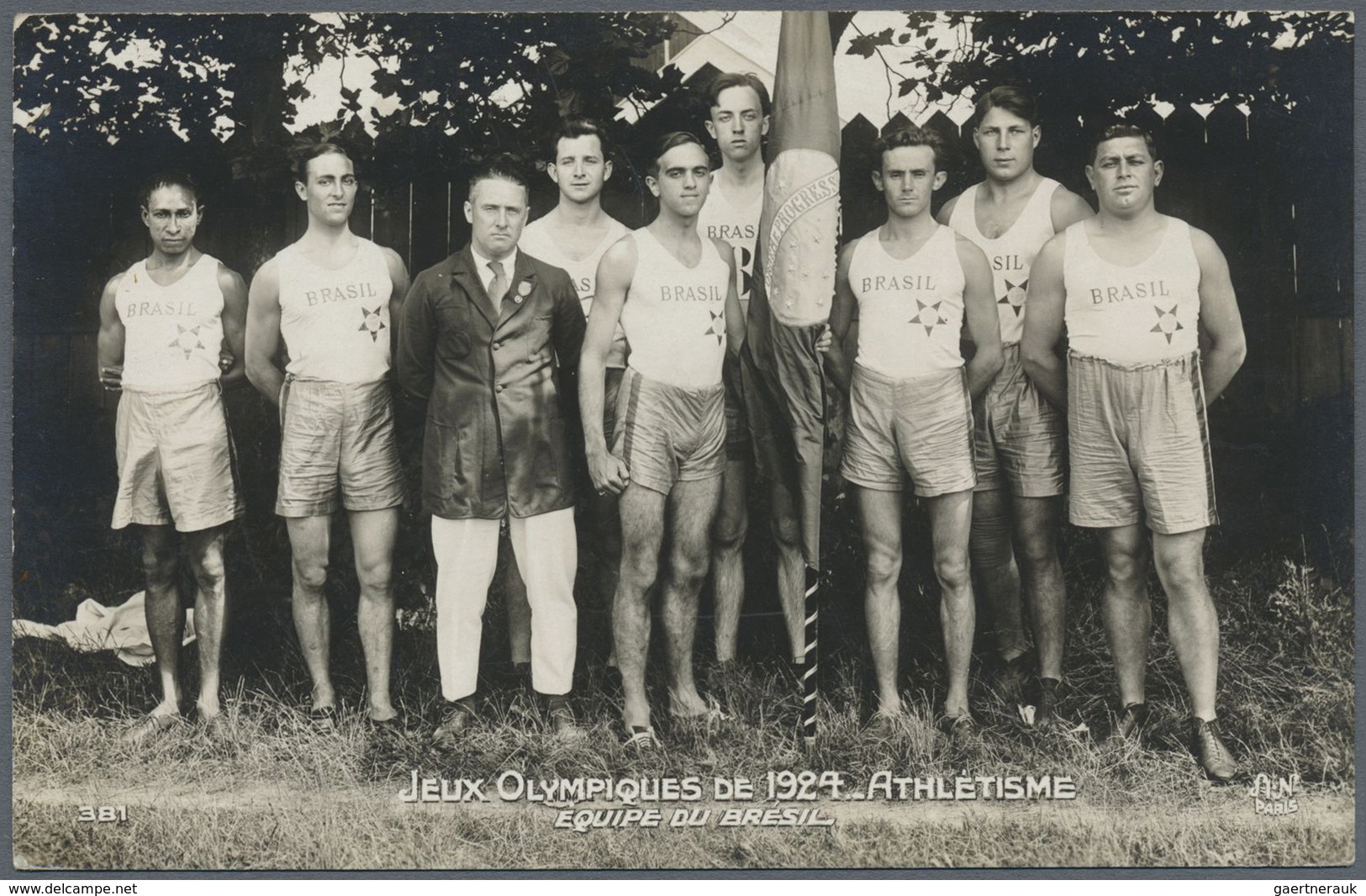 Br Thematik: Olympische Spiele / olympic games: 1924, Paris, sieben verschiedene Fotokarten "Leichtathl