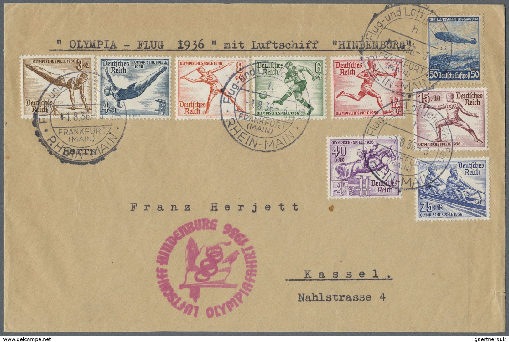 Br Thematik: Olympische Spiele / Olympic Games: 1936, Ollympic Games Berlin, Three Covers: Both Souveni - Autres & Non Classés