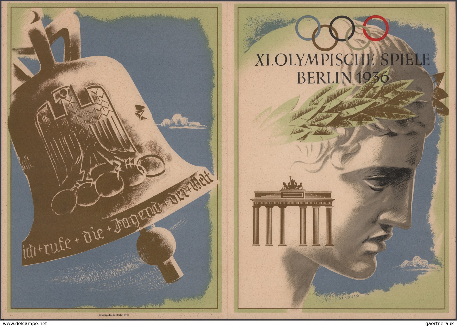 Thematik: Olympische Spiele / Olympic Games: 1936, Olympische Spiele, Berlin 1936, Ungebrauchtes Sch - Autres & Non Classés