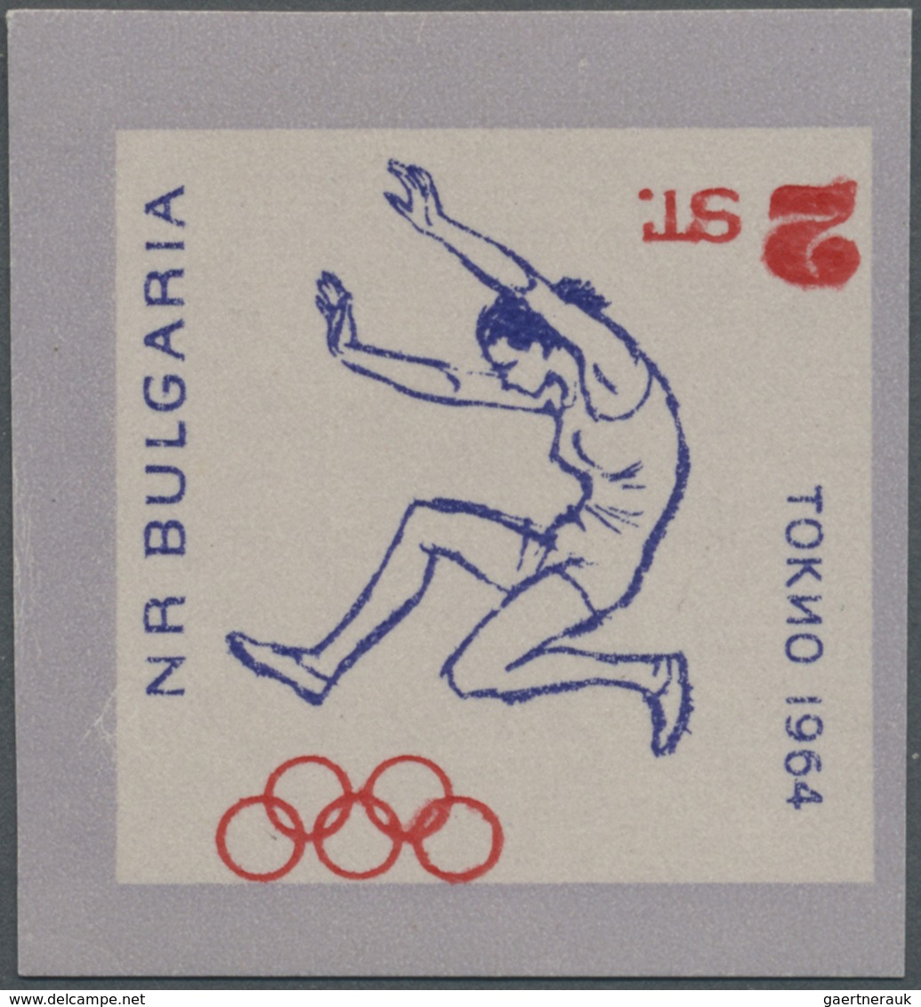 ** Thematik: Olympische Spiele / Olympic Games: 1964, Bulgarien, 2 St. Mit Den Abarten „ungezähnt” Sowi - Autres & Non Classés