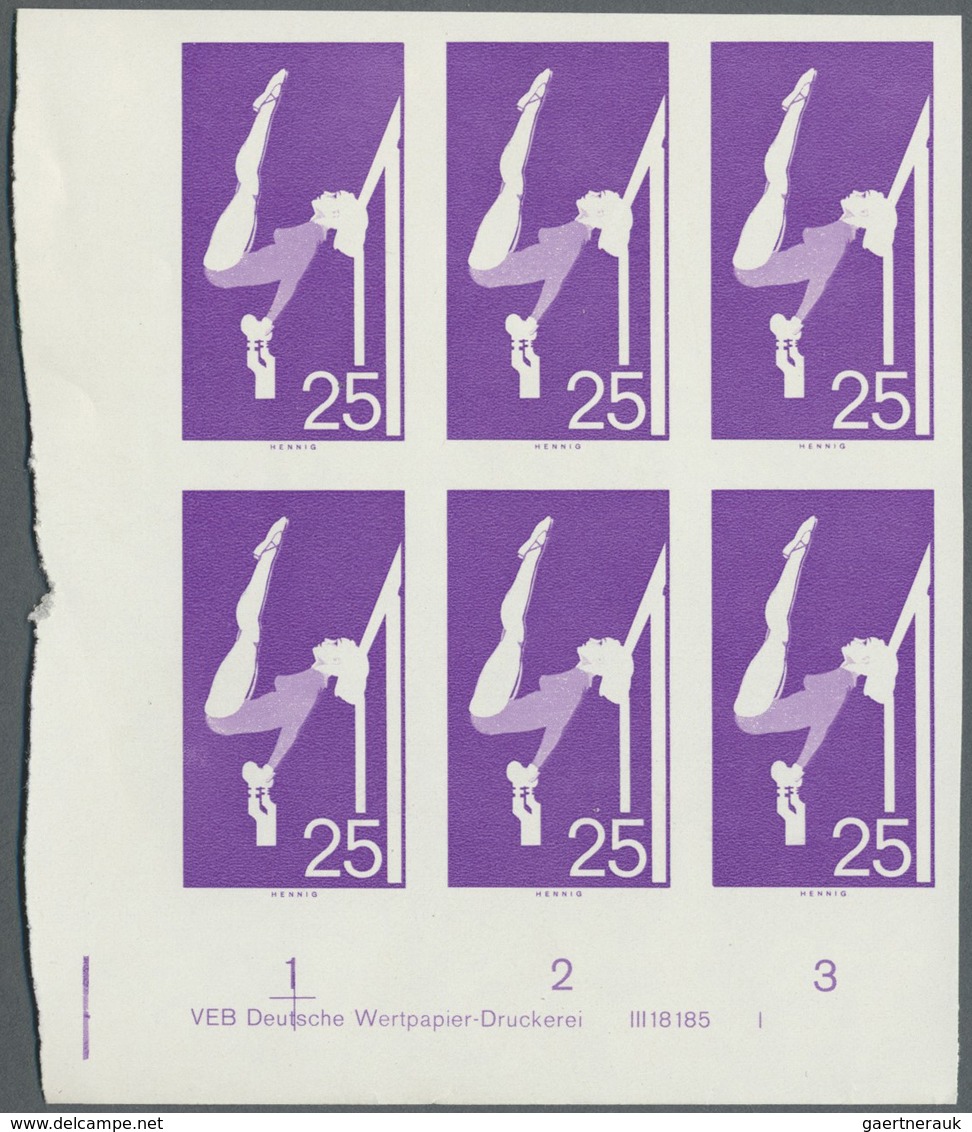 ** Thematik: Olympische Spiele / olympic games: 1968, GDR for Mexico-City. Progressive proof (4 phases