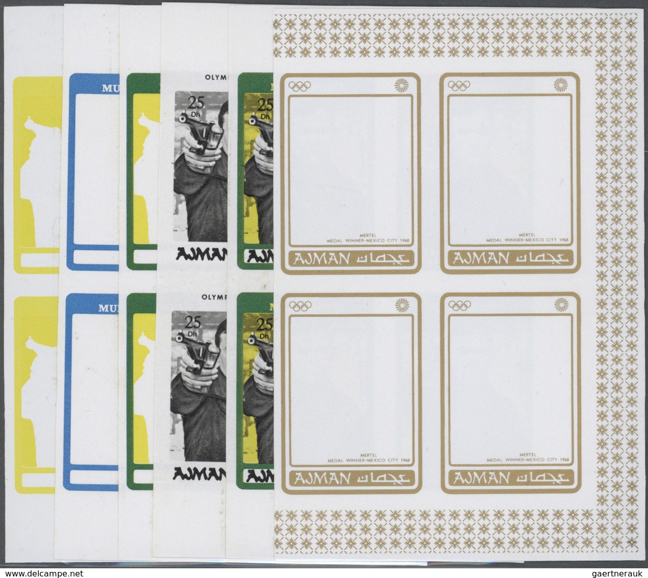 ** Thematik: Olympische Spiele / olympic games: 1971, MUNICH '72 - 58 items; progressive plate proofs f