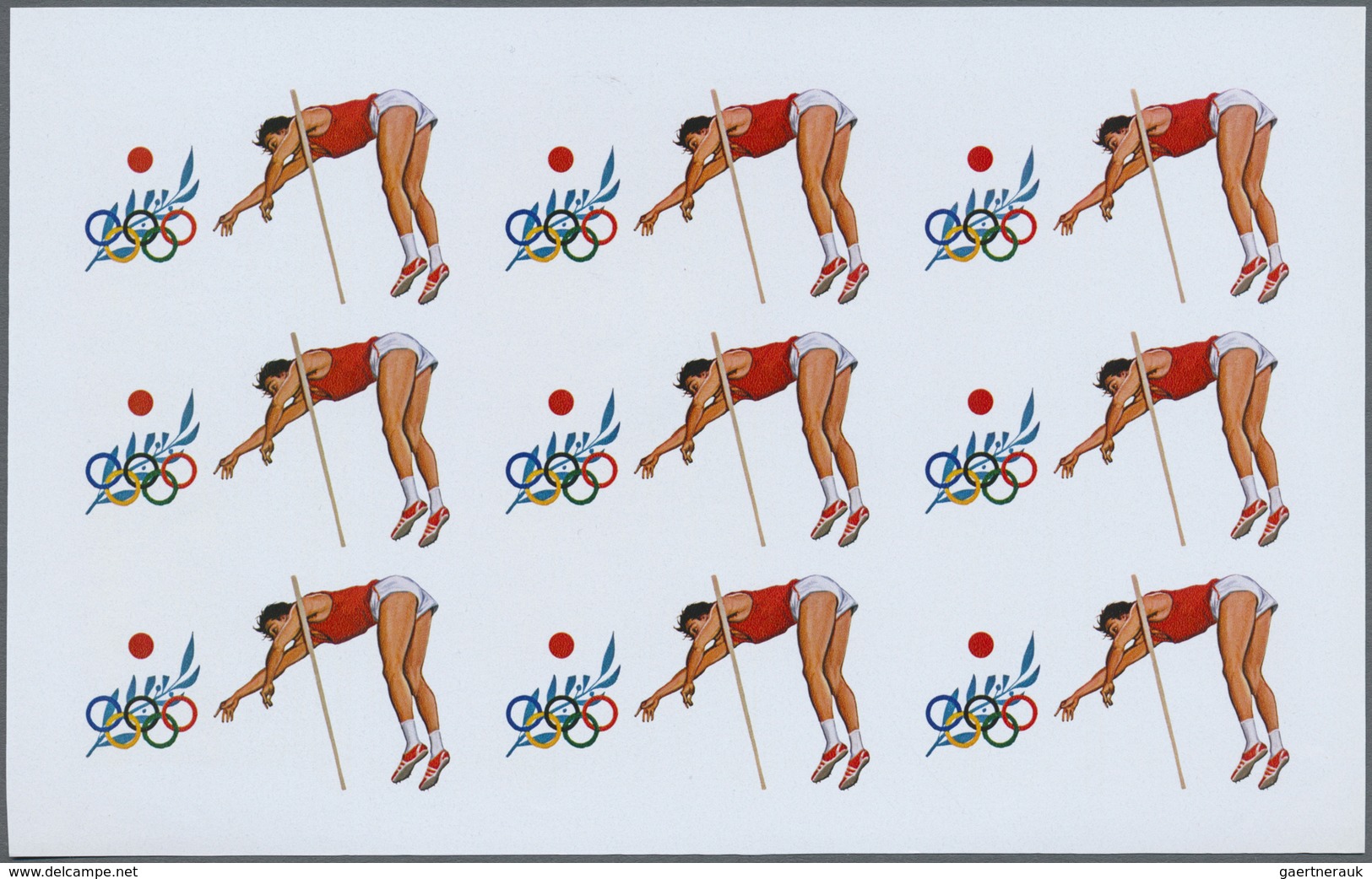 ** Thematik: Olympische Spiele / Olympic Games: 1971, Ajman. Imperforate Progressive Proof (8 Phases) I - Autres & Non Classés