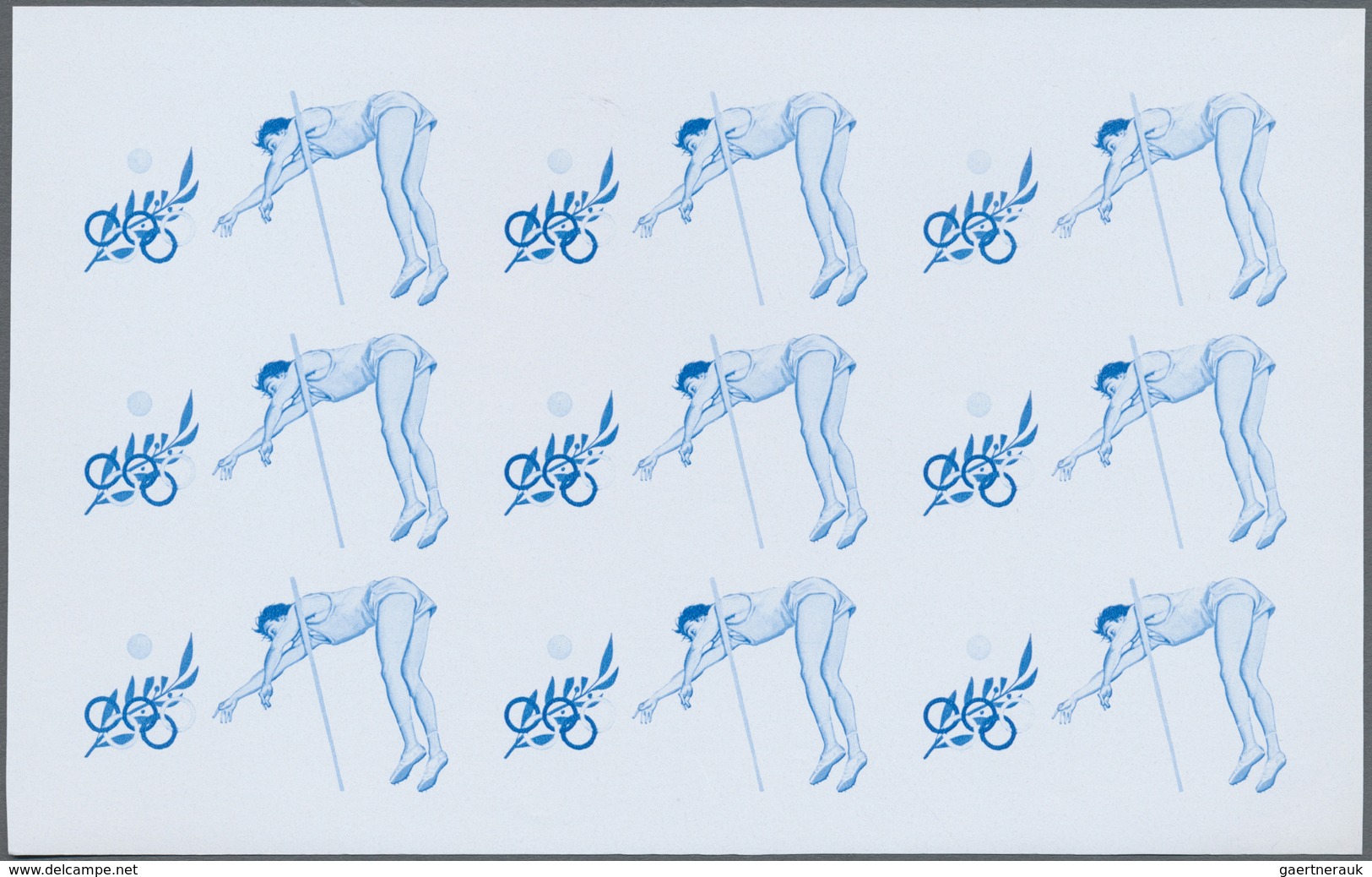 ** Thematik: Olympische Spiele / Olympic Games: 1971, Ajman. Imperforate Progressive Proof (8 Phases) I - Autres & Non Classés