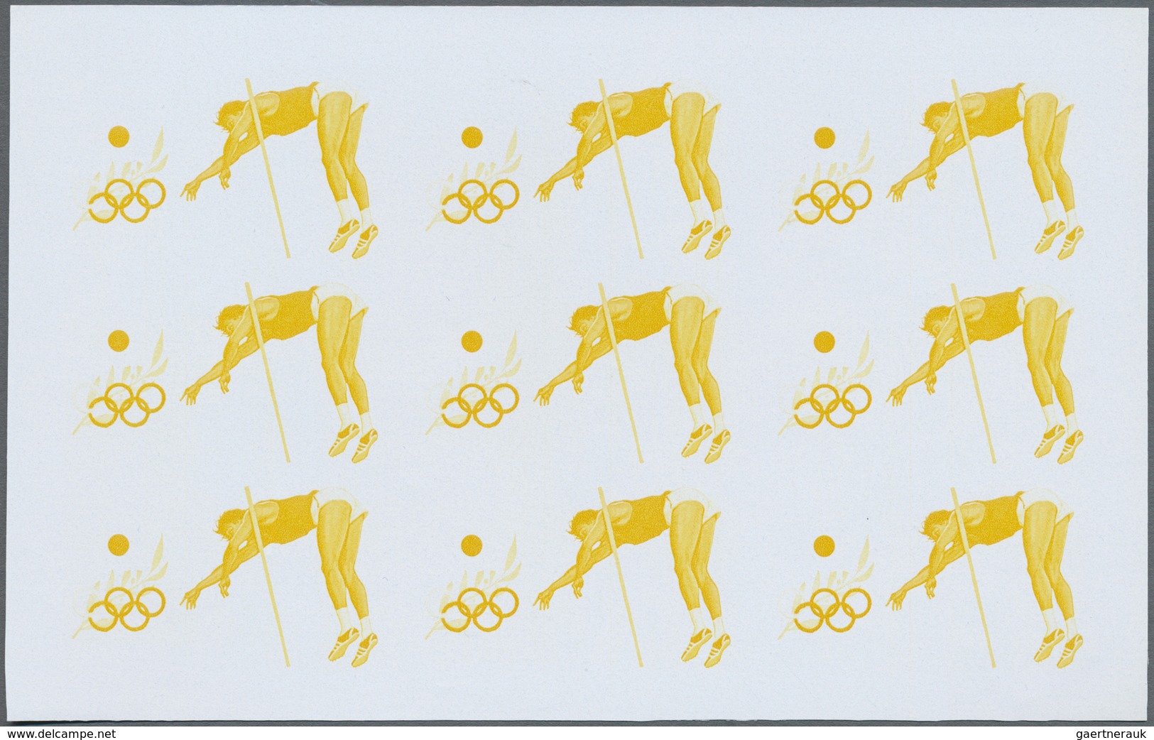** Thematik: Olympische Spiele / olympic games: 1971, Ajman. Imperforate progressive proof (8 phases) i
