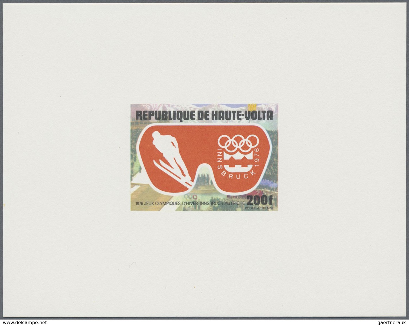 (*) Thematik: Olympische Spiele / Olympic Games: 1975, OBERVOLTA: Olympische Winterspiele Innsbruck Komp - Autres & Non Classés